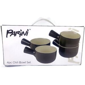 Parini Chili Bowl Set of Four Brown 10 Ounces in Original Box
